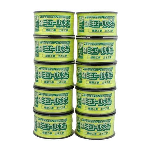 たくみ ミエール水糸 黄色 蛍光イエロー 太 270m 10個組 No.4311 建築工事・土木工事...