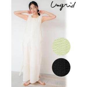 (セール50%OFF) Ungrid  アングリッド スクエアネックギャザーデザインロンパース  2...