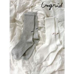 (期間限定10%OFF&amp;300円OFF) Ungrid  / アングリッド Ungrid×靴下屋 刺...