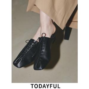 セール30%OFF! TODAYFUL/トゥデイフル ’Laceup Leather Shoes’’★  23秋冬 12321011 フラットシューズ　GLD:2月中旬~｜hearty-select