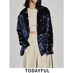 TODAYFUL/トゥデイフル  Embroidery Velour Jacket★  24秋冬予約 12420101 入荷予定 : 8月下旬〜｜hearty-select