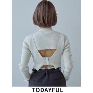 (セール40%OFF) TODAYFUL /トゥデイフル  Backlayered Rib Knit...
