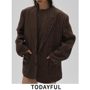 TODAYFUL  トゥデイフル  Boyfriend Stripe Linen Jacket★  ...