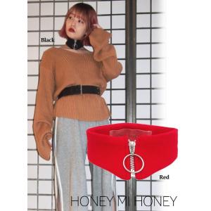 Honey mi Honey / ハニーミーハニー highneck lib choker 17秋冬. 17A-VG-11レディース 50%OFF｜hearty-select