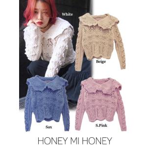 Honey mi Honey / ハニーミーハニー sailor knit 17秋冬 17A-WV-10 追加レディース 40%OFF｜hearty-select