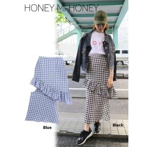 Honey mi Honey / ハニーミーハニー design ginghamcheck skir...