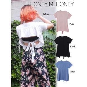 Honey mi Honey / ハニーミーハニー backribbon T-shirt 18春夏. 18S-VG-2718ssレディース セール60%OFF