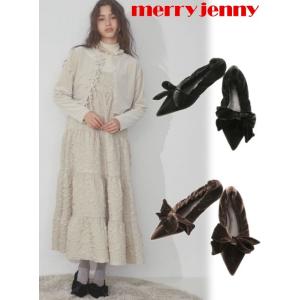 merry jenny / メリージェニー ribbonギャザーシューズ  23秋冬 2823418...