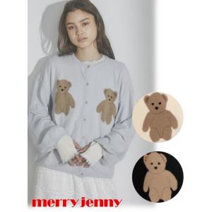 (期間限定30%OFF) merry jenny / メリージェニー Bear×Bearニットカーディガン  24春夏 282412801001 24sp｜hearty-select