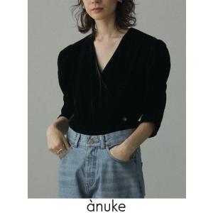 (PT5倍~6/2) anuke / アンヌーク Gather Velour Blouse  24秋冬予約 62420402 入荷予定 : 9月中旬〜｜hearty-select