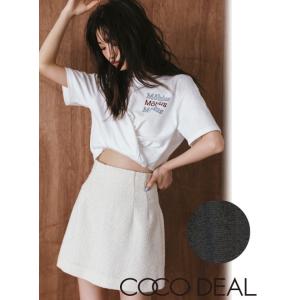 cocodeal ダブルフェイスツイードオーバージャケット キュロット ココディール（COCO DEAL） ダブルフェイス/ツイードオーバー