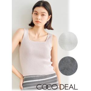 (セール50%OFF) COCODEAL / ココディール  ラメスクエアタンクトップ  25春夏 ...