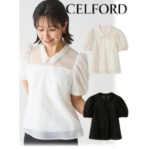 CELFORD / セルフォード ロゴ刺繍入りシアーブラウス  23秋冬 CWFB234057 (60%OFF&PT5)｜hearty-select