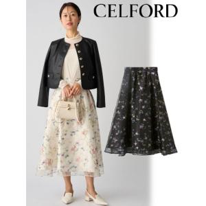 (セール50%OFF&amp;PT5) CELFORD  / セルフォード  レイヤードフラワープリントスカ...