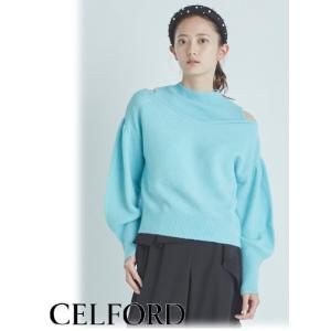 CELFORD  セルフォード カットレイヤードニットプルオーバー  21秋冬. CWNT215058 ニットトップス