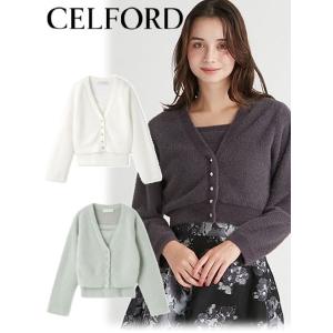 Celford セルフォード エンブロイダリー衿付きニット　36 CGRY CELFORD×P.J. REDOUTEコラボ】 エンブロイダリー衿付きニット