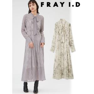 FRAY I.D / フレイアイディー プリントボウタイワンピース  23秋冬 FWFO234109  11%OFF&PT5倍!｜hearty-select