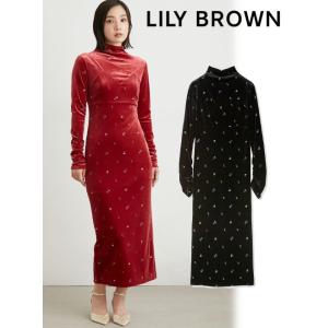 Lily Brown / リリーブラウン エンブロイダリーフラワーワンピース  23秋冬. LWCO235112    (15%OFF&PT5倍) sp15｜hearty-select