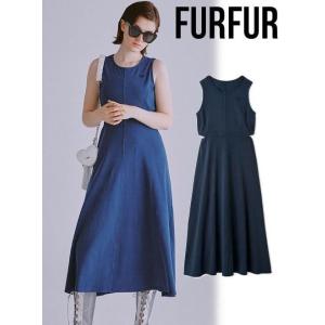 (セール50%OFF&amp;PT5) FURFUR / ファーファー ピグメントロゴ刺繍ワンピース  25...