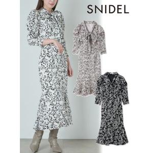 (セール40%OFF&PT5)snidel / スナイデル  Sustainaボウタイバリエワンピース  23秋冬. SWFO235020｜hearty-select