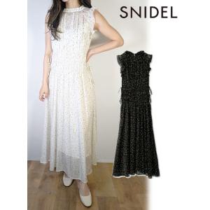 snidel /スナイデル  シフォンギャザーノースリワンピース  24春夏. SWFO242154 (11%OFF&PT5倍)｜hearty-select