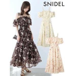 SNIDEL（スナイデル） ドットメッシュリボンモチーフサンダル 24春夏