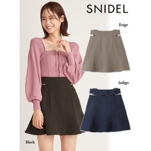 夏ファイナルセール50%OFF&amp;PT5倍  snidel/スナイデル サイドオープンフレアスカショー...
