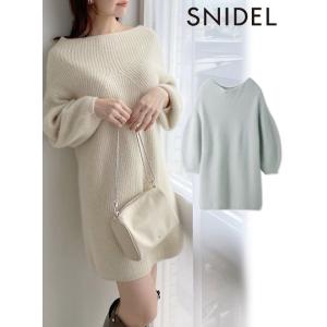 snidel / スナイデル ラクーンミニニットワンピース  23秋冬. SWNO235009 フレアワンピース (15%OFF&PT5倍)｜hearty-select