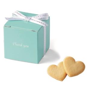 サムシングブルー(ハートクッキー)　プチギフト　販促品　まとめ買い　退職　お礼　バレンタイン