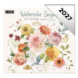 2027年(令和9年) USA ラングカレンダー (Watercolor Seasons)ウォーターカラー　シーズンズ　LANG社カレンダー　カントリーカレンダー　お花　フラワー　小鳥