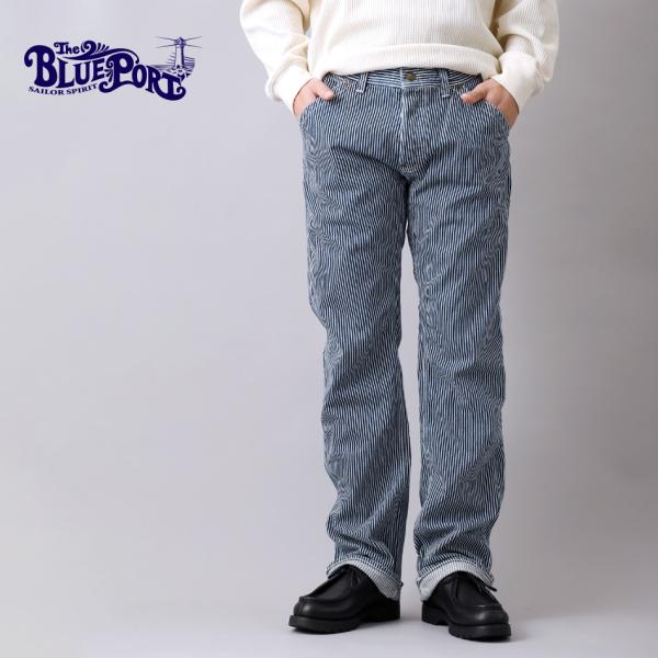 ヒッコリーパンツ メンズ ワークパンツ ダックパンツ ダック生地 ヒッコリー ストライプ アメカジ ...