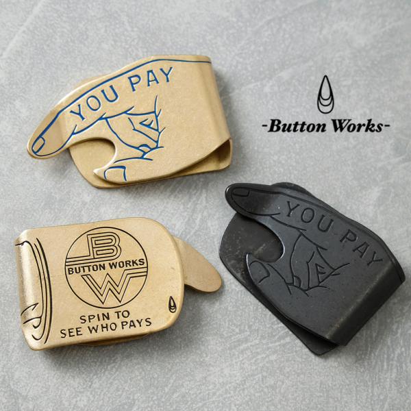 ButtonWorks ボタンワークス マネークリップ ユニセックス 日本製 真鍮 ハンドメイド お...
