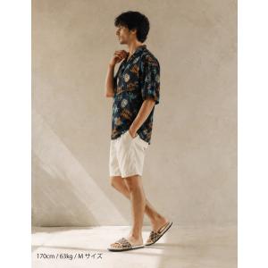 ハーフパンツ メンズ 夏 麻 ストレッチ 通気...の詳細画像2