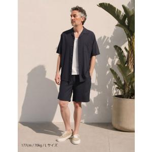 ハーフパンツ メンズ 夏 麻 ストレッチ 通気...の詳細画像3