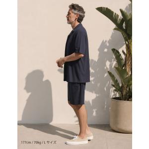 ハーフパンツ メンズ 夏 麻 ストレッチ 通気...の詳細画像4