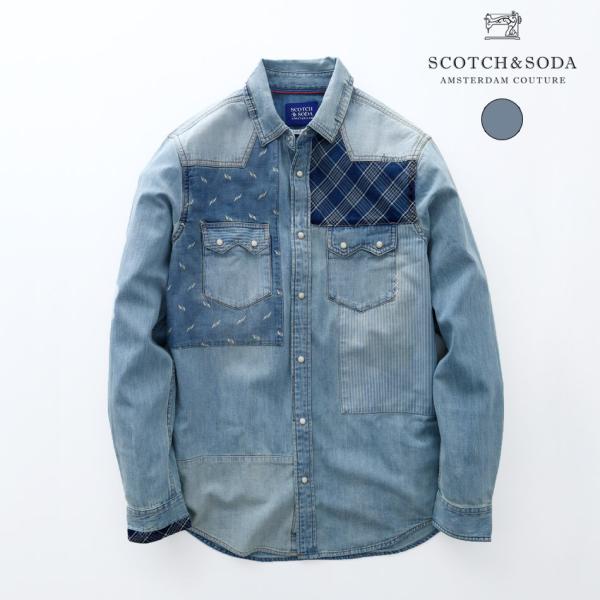 シャツ メンズ デニムシャツ スコッチアンドソーダ SCOTCH&amp;SODA 71417 デニムシャツ...