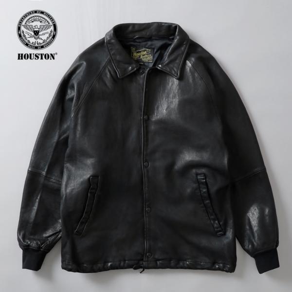 HOUSTON ヒューストン ut-8237 レザーコーチジャケット シープレザー メンズ アウター...
