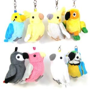 ハローキティ こうのとりキティ 根付けストラップ ピンク＆ブルー