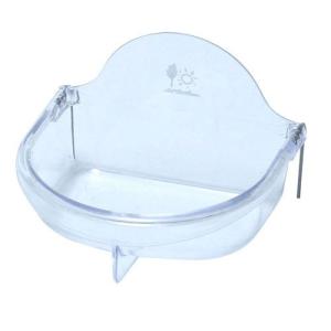 浅型バード食器　Ｌ/エサ入れ 餌入れ 透明 フードフィーダー 小鳥 セキセイ オカメインコ 文鳥 サンコー SANKO 三晃商会