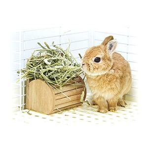 牧草ログフィーダー/牧草入れ 食器 固定 天然木...の商品画像