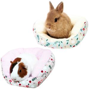 レインボー うさちゃんのもこもこベッド/寝床 マット