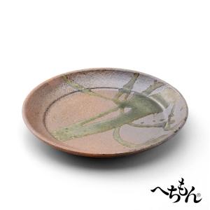 【信楽焼】へちもん　ビードロ流し　24cm皿｜hechimon-shop