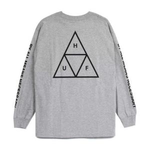 HUF Triple Triangle L/S T-Shirt Grey Heather M Tシャツ 送料無料｜hectarz-com