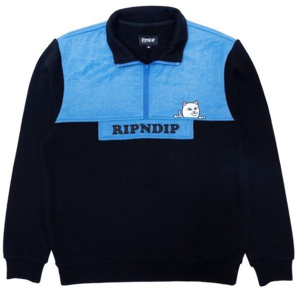 Ripndip Beverly Half Zip Jacket Blue S フリース 送料無料