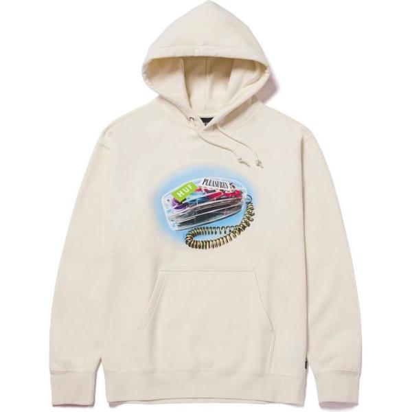 HUF Pleasures Party Line Pullover Hoodie Natural L...
