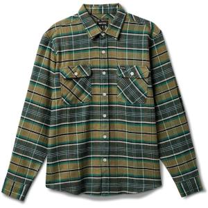 Brixton Bowery Stretch L/S Flannel Shirt Olive Surplus/Spruce/Black S ネルシャツ 送料無料｜hectarz-com