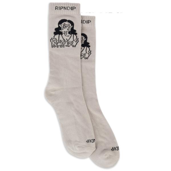 Ripndip Cat Lady Socks Oatmeal Heather 靴下 ソックス 送料無...