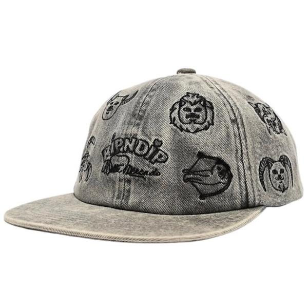 Ripndip Zodiac Mucho 6 Panel Hat Cap Washed Black ...