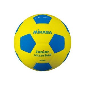 サッカーゴール　1800X1200　＆　MIKASA　ボール（スポンジ製）セット MIKASA（ミカサ） スマイルサッカー軽量 3号球 イエローブルー 黄青