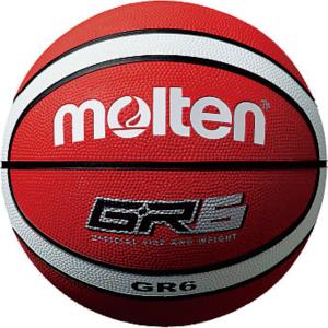 モルテン　Molten　バスケットボール6号球　BGR6-RW　レッド×ホワイト　ゴムボール｜hed-club7